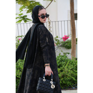 Abaya with copper patterns ( Copper Marble )