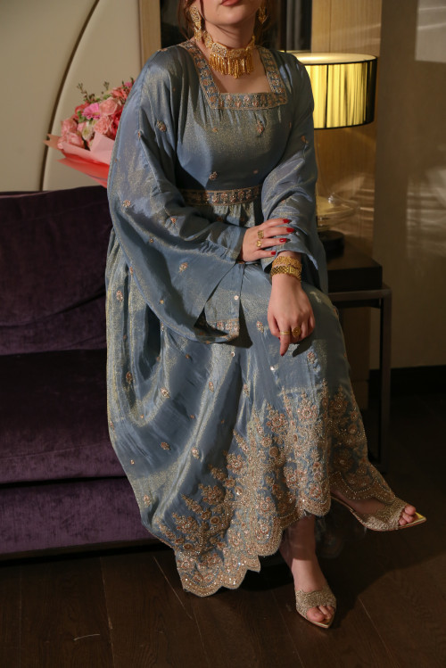 فستان ملكي فاخر- French Blue