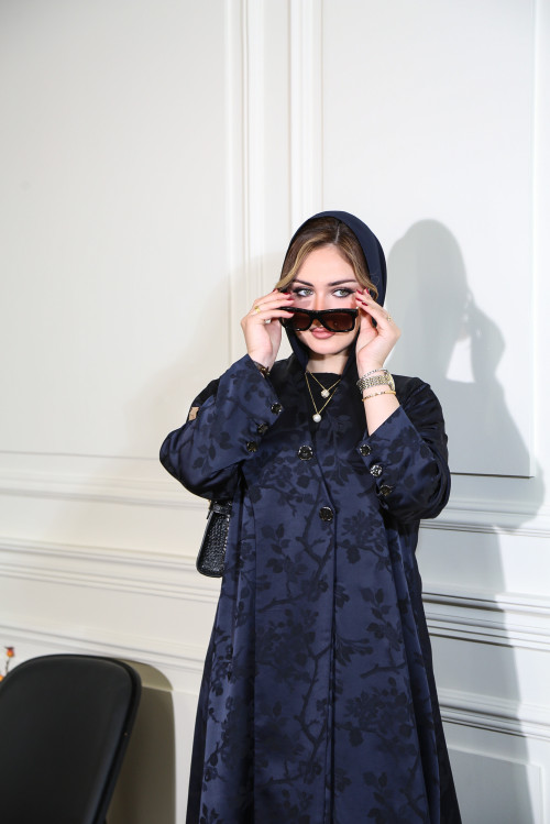 عباية جاكارد  - Navey Metal