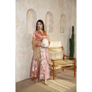 طقم عربي فاخر باللون البينك النحاسي