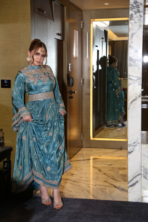 فستان هندي بحري