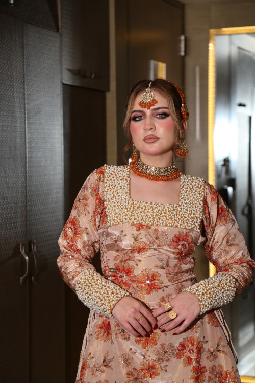 ثوب تراثي (Beige Orange )