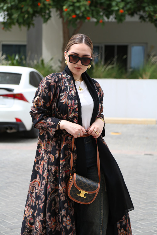 عباية الزهر- أسود