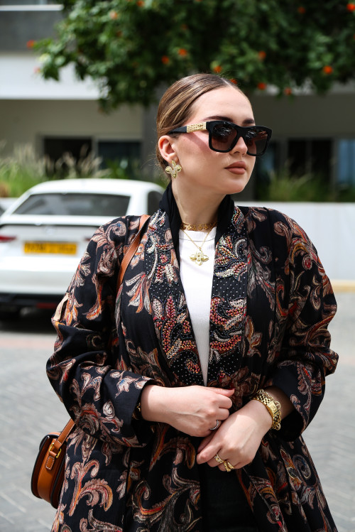 عباية الزهر- أسود