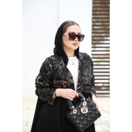 عباية فاخرة بخام مزخرف بالجزء العلوي