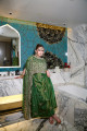 فستان تراثي هندي- اخضر