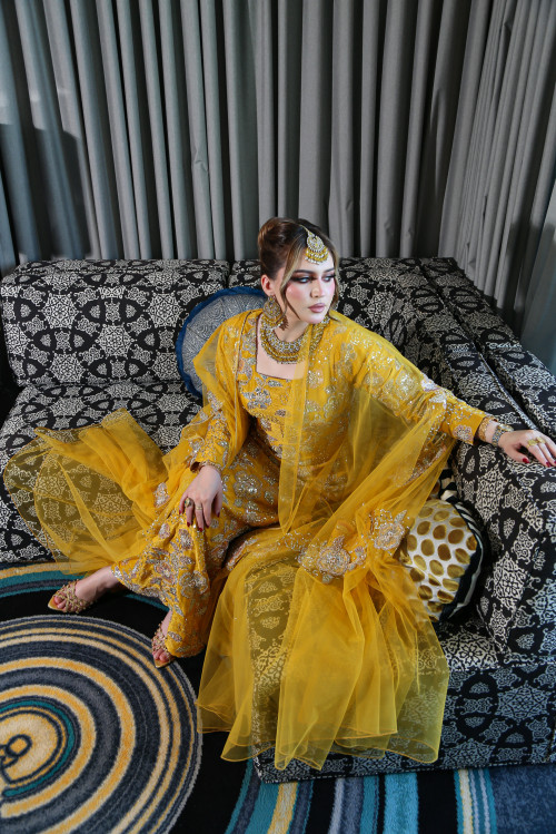 فستان ملكي- Golden yellow