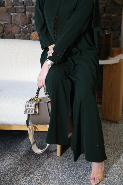Green practical abaya