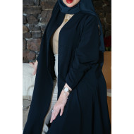 Practical navy blue abaya