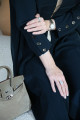 Practical navy blue abaya