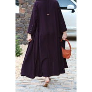 Purple practical abaya