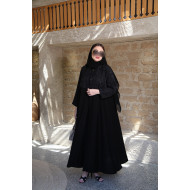 Luxurious abaya with embellished material on the upper part