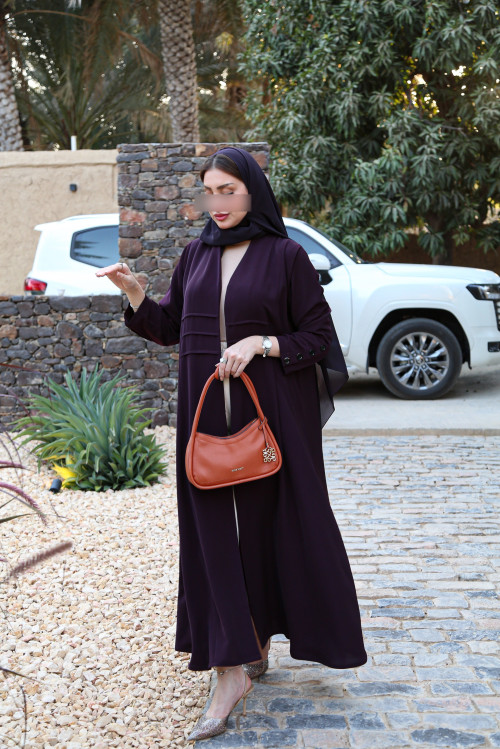 Purple practical abaya