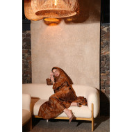 Copper embossed abaya