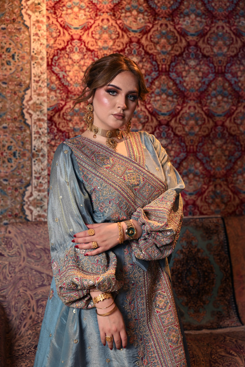 فستان شرقي- SKY BLUE