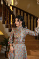 طقم سماوي- skirt set