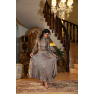 طقم سماوي- skirt set