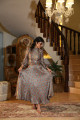 طقم سماوي- skirt set