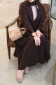 Practical abaya in chocolate color