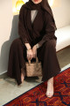 Practical abaya in chocolate color