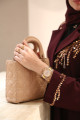 Luxurious maroon blazer abaya