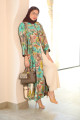 Vintage Blocks Print Abaya