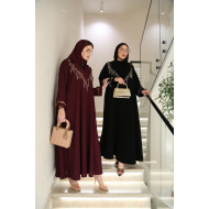 Luxurious maroon blazer abaya