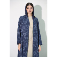 Practical navy blue abaya