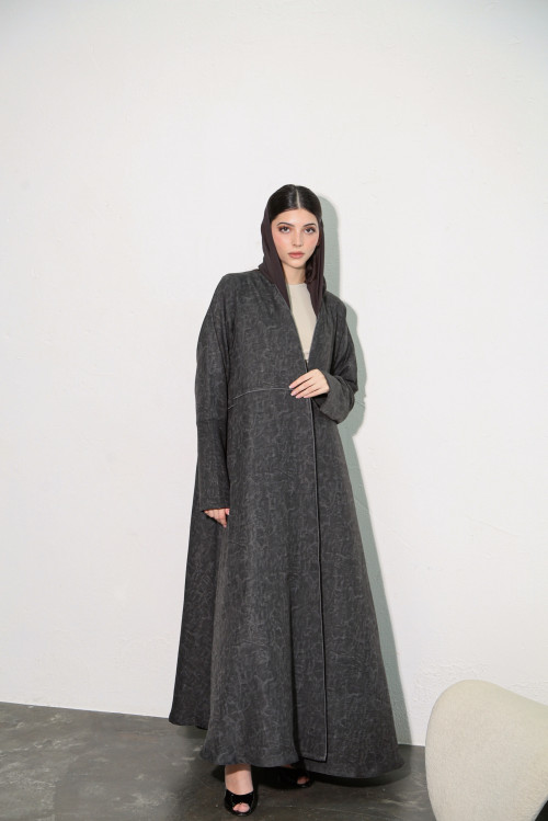 Gray Linen Abaya