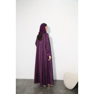 Purple viscose abaya
