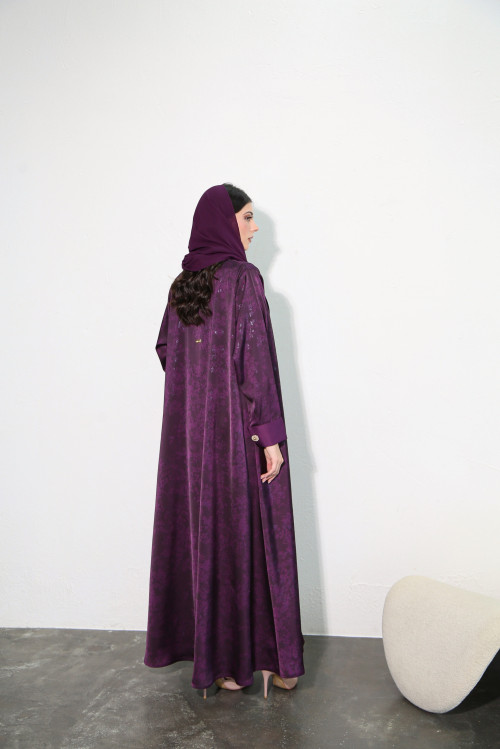 Purple viscose abaya