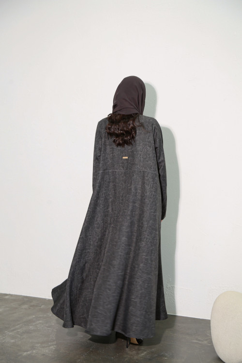 Gray Linen Abaya