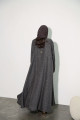 Gray Linen Abaya
