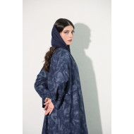 Practical navy blue abaya