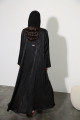 Wavy jacquard abaya