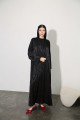 Wavy jacquard abaya
