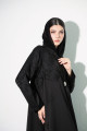Black abaya with a luxurious pearl button