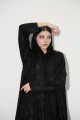 Practical abaya patterned with leaves