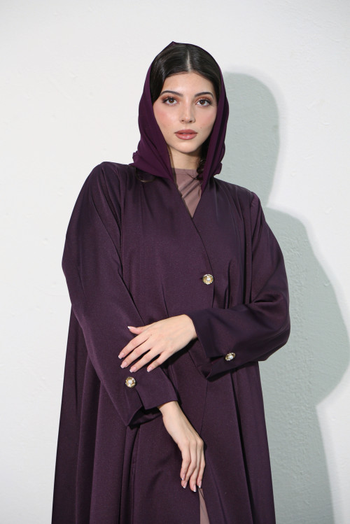 Classic purple abaya