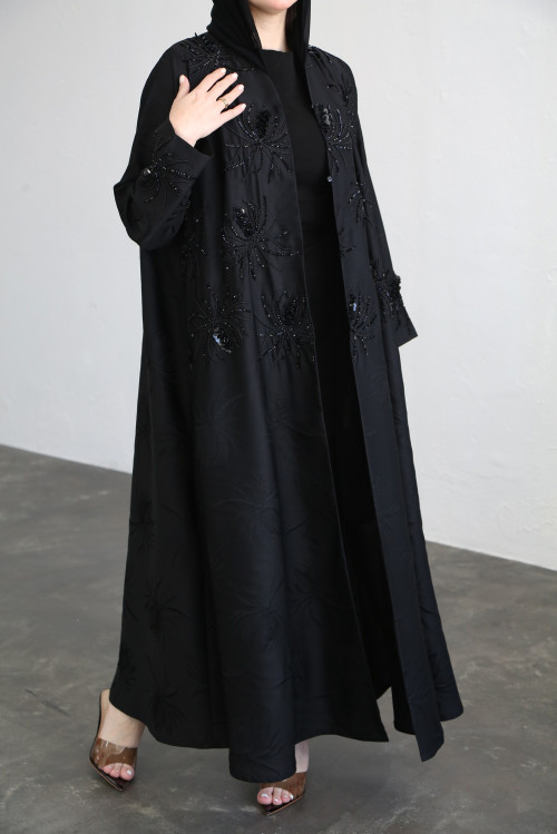 Luxurious spider lily abaya