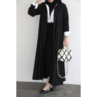 Cloche abaya with hidden pleats
