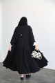 Cloche abaya with hidden pleats