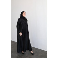 Blazer abaya with embossed jacquard material