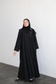 Blazer abaya with embossed jacquard material