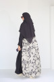 Gray roses abaya