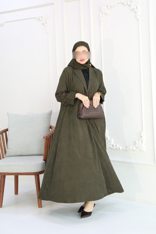 Winter olive trench coat