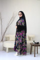 Colorful velvet roses abaya