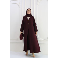 Luxurious maroon abaya