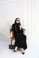 Abaya made of black velvet