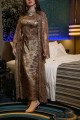 Copper tulle bisht dress